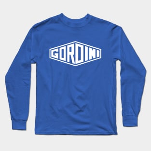 Gordini emblem - Trintignant, Behra, Manzon, Wimille, Sommer - White print Long Sleeve T-Shirt